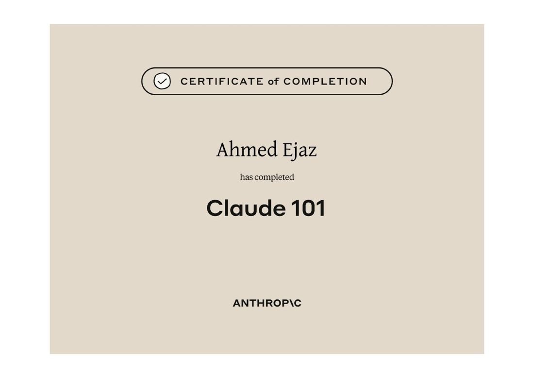 Claude 101, Anthropic, 2026